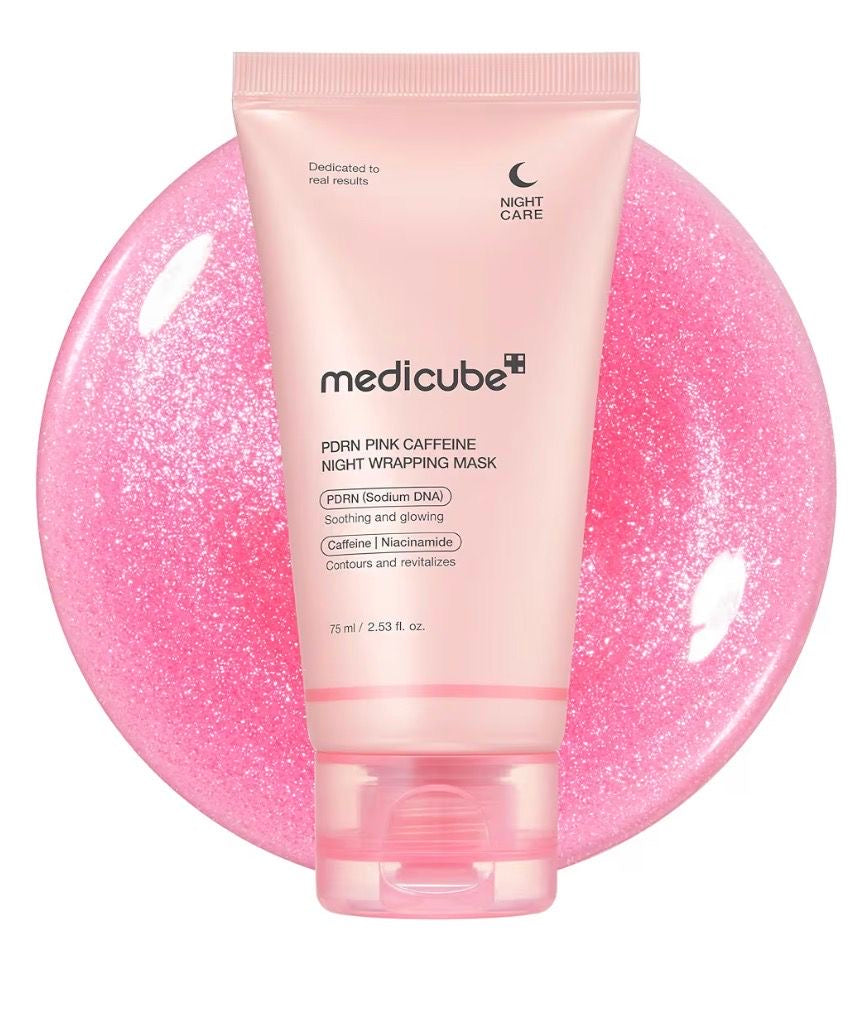 MEDICUBE PDRN PINK CAFFEINE NIGHT WRAPPING MASK