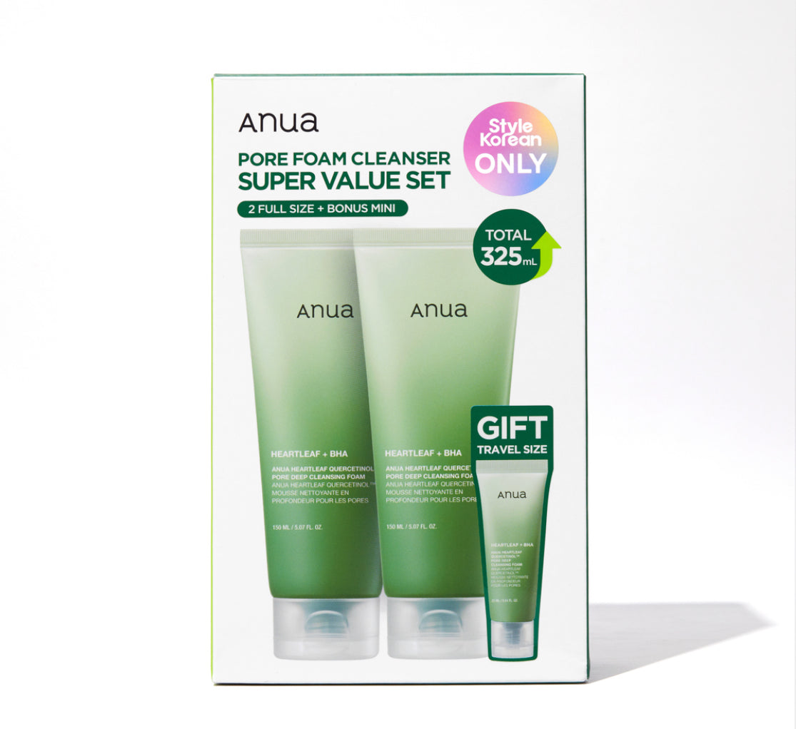 ANUA Heartleaf Quercetinol Pore deep cleansing foam (Kit limpiador)